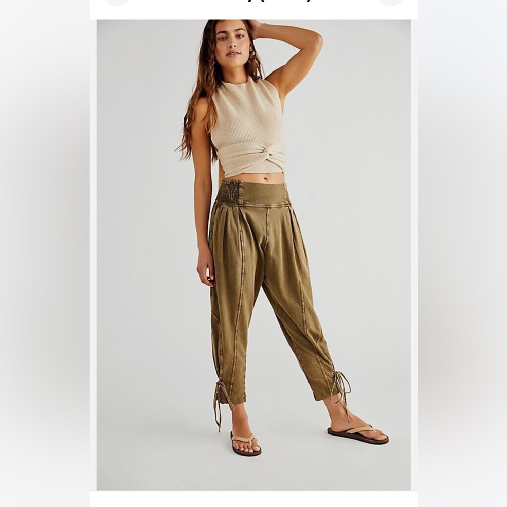 Free People Olive Green Joggers